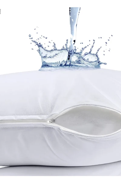 5 Adet Sıvı Su Geçirmez Terletmez %100 Pamuk Yastık Alezi Fermuarlı Akfil 63 Tel Dokuma %100 Pamuk 50x70 Cm Beyaz - 2