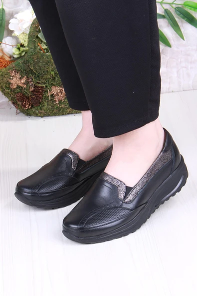 Mehmet Mete 32050 Anatomik Hafif Rahat Hakiki Deri Kadın Ayakkabı - Resim 2