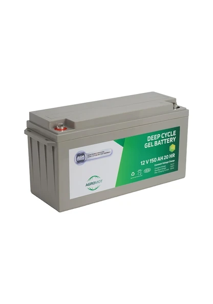 Agromot 12 V 150 Ah Jel Akü Deep Cycle Nano Carbon Agm Battery