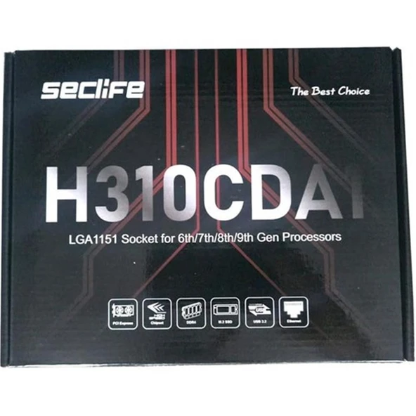 Seclife H310CDA1 (B250 Chipset) 6-7-8-9th M.2 DDR4 S+V+L 1151P Anakart (6.7.8.9.Nesil) - 2
