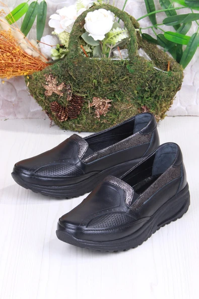 Mehmet Mete 32050 Anatomik Hafif Rahat Hakiki Deri Kadın Ayakkabı - Resim 4