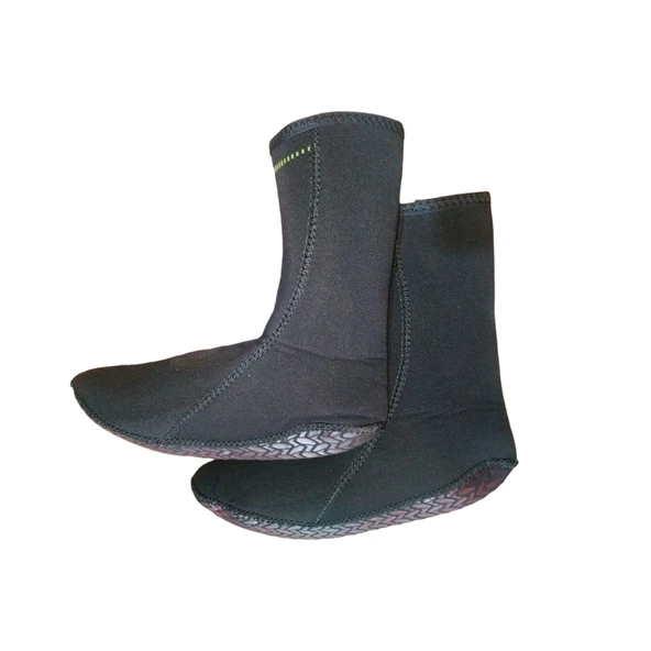 3mm Neopren Kaydırmaz Tabanlı Siyah Dalış Çorabı - 3