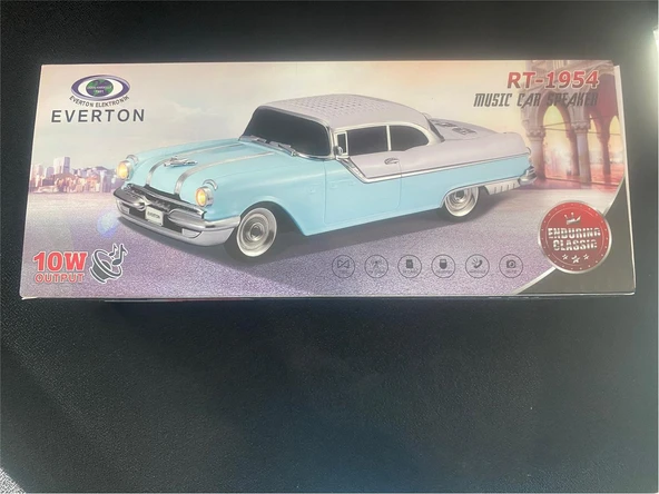 EVERTON RT-1954 Turuncu Arabalı  Bluetooth Fm-Usb-Tf-Aux Şarjlı Nostaljik Radyo