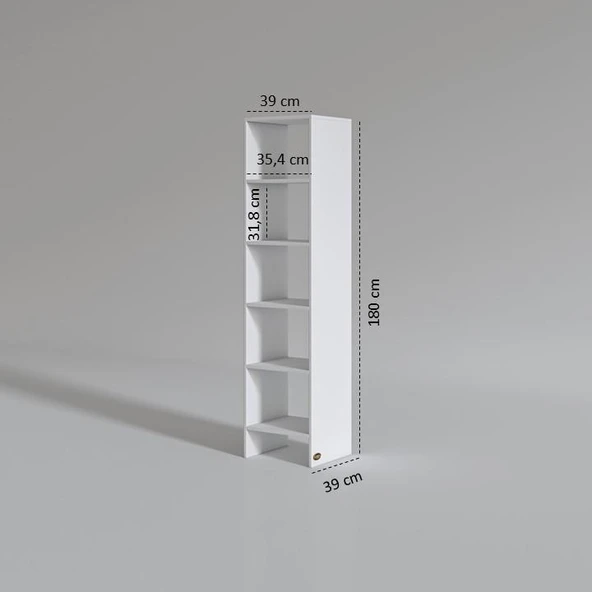 Kenzlife kitaplık belverede byz 180*39*39 raflı arkalıksız klasörlük mutfak dolabı - 4