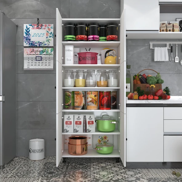 Kenzlife mutfak dolabı tahiri byz 188*80*37 çok amaçlı dolap arkalıklı - 2