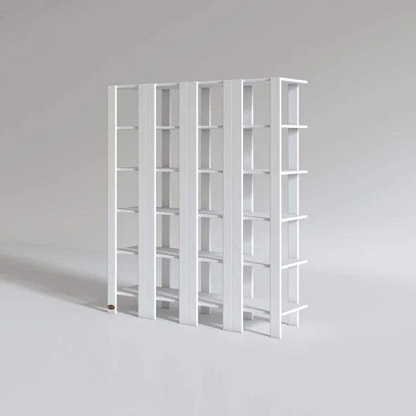 Kenzlife kitaplık hemi cuda4 byz 180*39*39 tekli ayakkabılık klasörlük raf 4 ayrılabilir parça - Resim 3