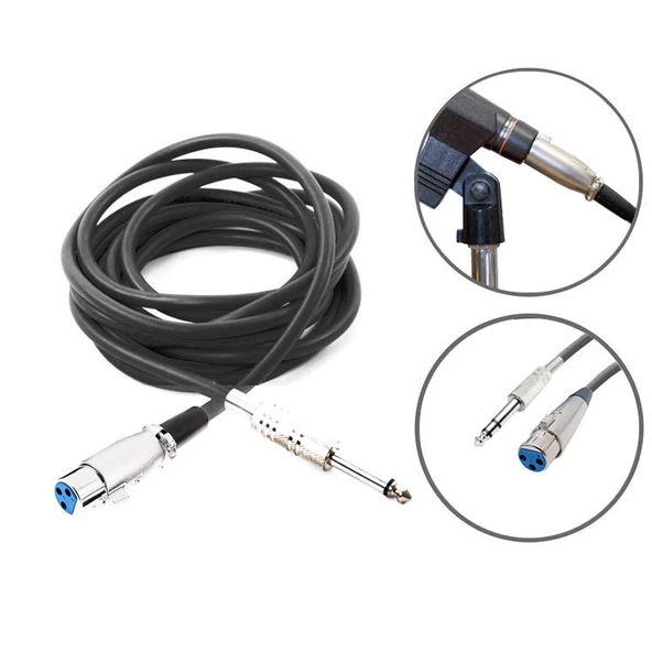 Kablo Mikrofon Pro 5 Metre Siyah KJM5BK