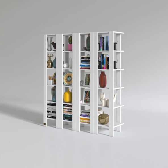 Kenzlife kitaplık hemi cuda4 byz 180*39*39 tekli ayakkabılık klasörlük raf 4 ayrılabilir parça - Resim 2