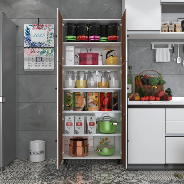 Kenzlife mutfak dolabı tahiri cvzbyz 188*80*37 çok amaçlı dolap arkalıklı - 2