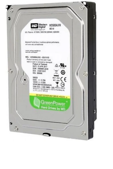 Wd 500Gb WD5000AURX SATA 3.0 5400 3.5" RPM Hard Disk