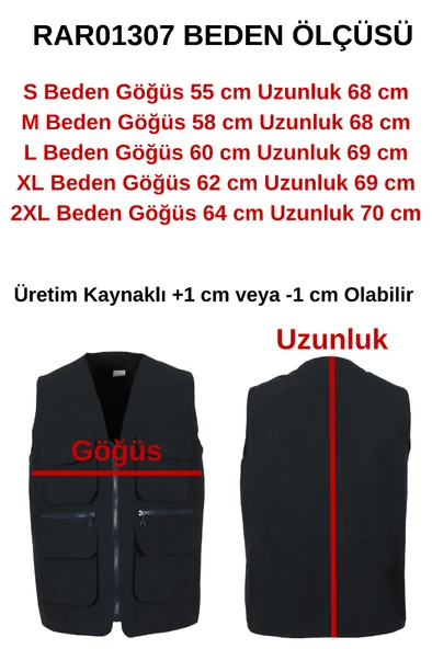 Erkek Keten Yelek Lacivert Renk Normal Kesim RAR01307 - 7