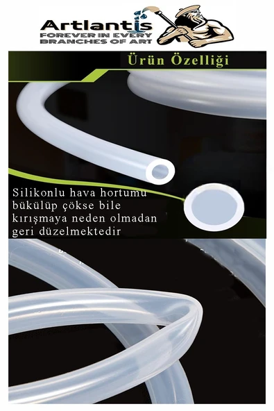 Silikonlu Şeffaf Akvaryum Hava Hortumu 3 Metre İç Çap 4mm Dış Çap 6mm Deney Fıskiye Kauçuk Hortum Yağ Hava Pompa Borusu - Resim 3