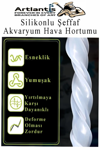 Silikonlu Şeffaf Akvaryum Hava Hortumu 20 Metre İç Çap 4mm Dış Çap 6mm Deney Fıskiye Kauçuk Hortum Yağ Hava Pompa Borusu - Resim 2