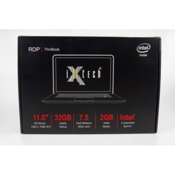 İxtech ThinBook Intel Atom Z3735F 2GB 32GB eMMC Windows 10 Home 11.6'' FHD Taşınabilir Bilgisayar
