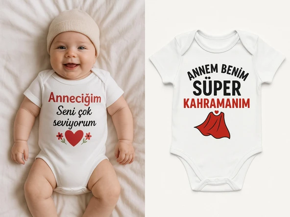 Organik %100 Pamuk Bebek Body Badi Zıbın ZBN516