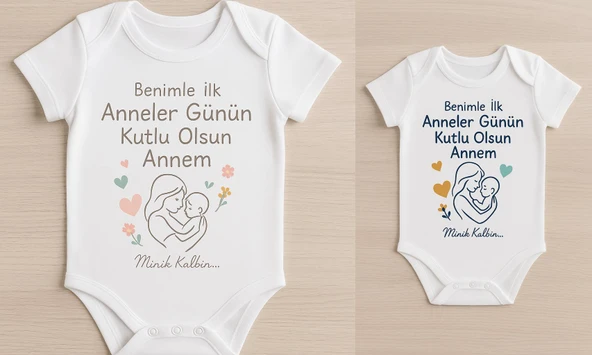 Organik %100 Pamuk Bebek Body Badi Zıbın ZBN513