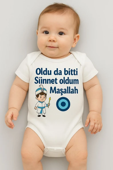 Organik %100 Pamuk Bebek Body Badi Zıbın ZBN487 - 1
