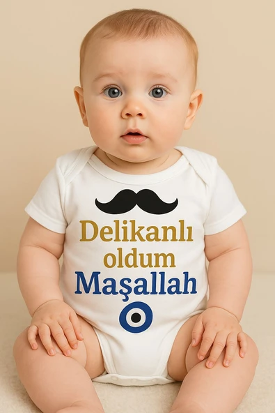 Organik %100 Pamuk Bebek Body Badi Zıbın ZBN481
