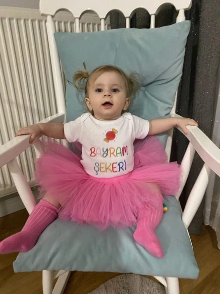 Bayram Şekeri %100 Pamuk Baskılı Bebek Body - 4