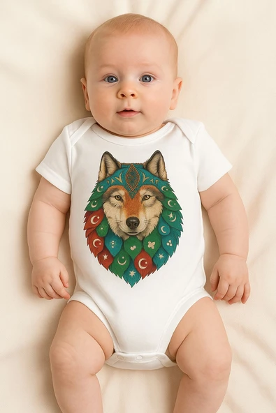 Organik %100 Pamuk Bebek Body Badi Zıbın ZBN531 - 1