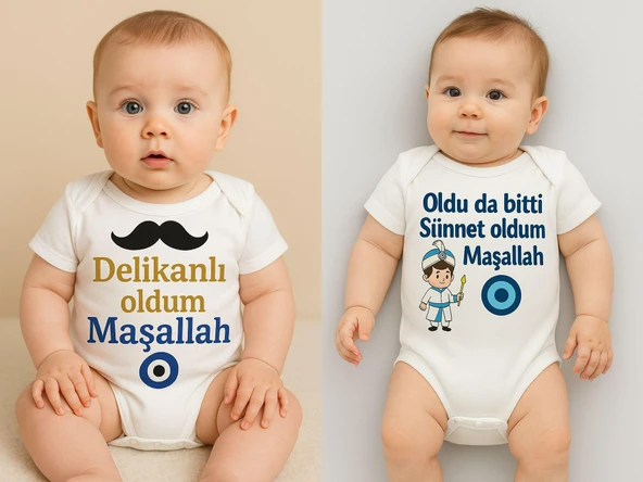 Organik %100 Pamuk Bebek Body Badi Zıbın ZBN532