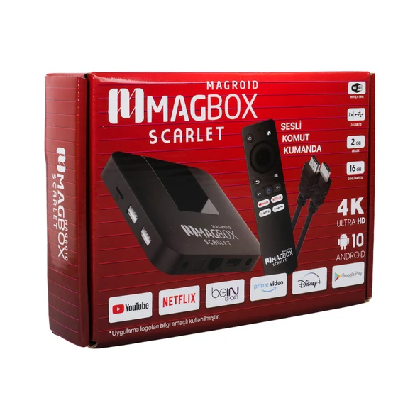MAGBOX MAGROID SCARLET 16 GB HDD 2 GB RAM 2.4G H313 CPU ANDROID TV BOX - 3