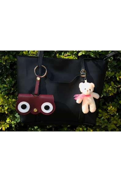 ömrüm style Asılabilir Gözlük Kılıfı Özel Tasarım Bordo - 2