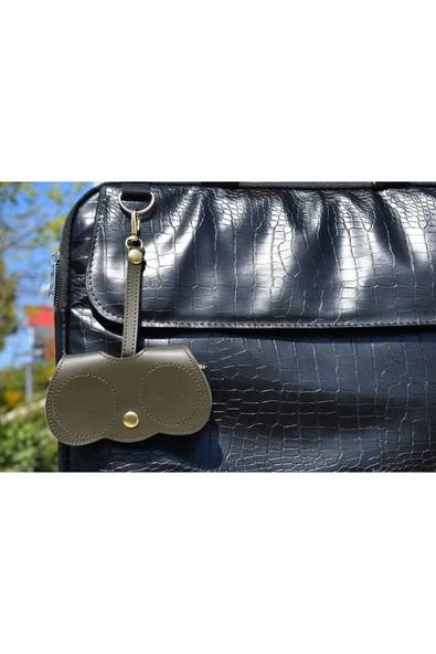 ömrüm style Asılabilir Gözlük Kılıfı Charm Haki Yeşil - 4