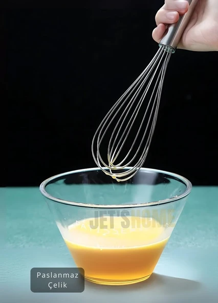 Çelik Çırpıcı Büyük Boy Yumurta Çırpıcı Kek Çırpıcı Çorba Çırpıcısı 30 cm - 3