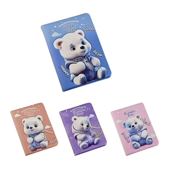 Mikro Not Defteri Puffy Cute Bear Gırl Pf-20