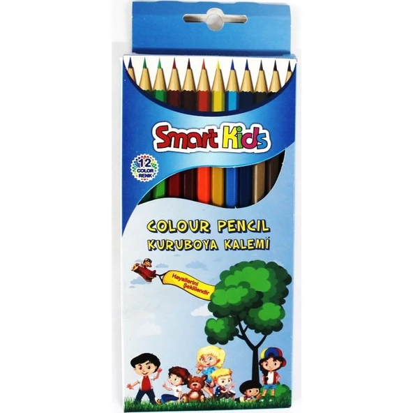Smart Kids 12'Li Kuruboya Uzun Karton Kutuda