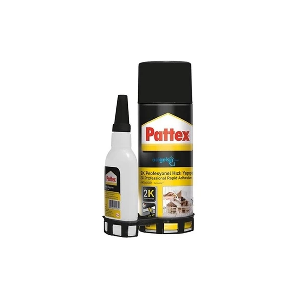 Pattex 2k Hızlı Yapıştırıcı Sprey 100 ml + Yapıştırıcı Sıvısı 17 ml