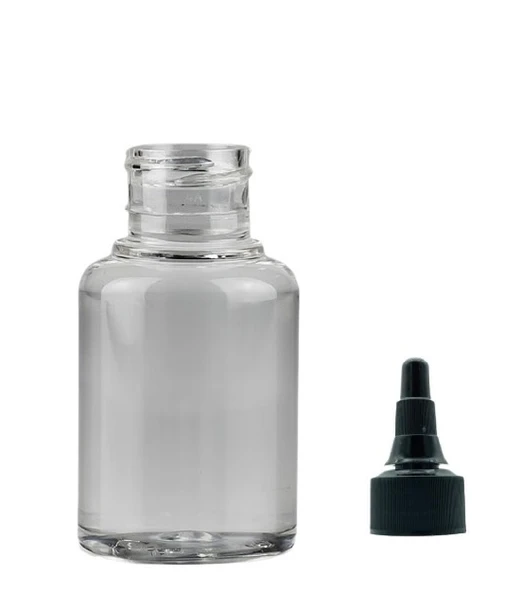60ml şeffaf plastik asansör kapaklı şişe, 12 adet, serum şişesi, tonik şişesi, asansör kapaklı şişe, sos şişesi, medikal şişe