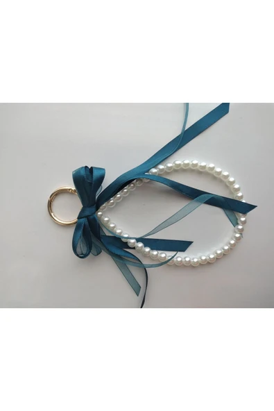 ömrüm style Çanta Charm İnci Petrol Yeşili