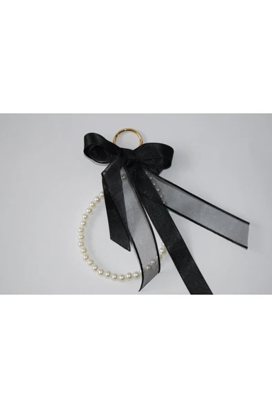 ömrüm style Çanta Charm İnci Siyah