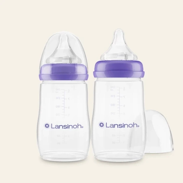 Lansinoh Biberon 2'li Natural Wawa Biberon Emziği 240 Ml - Resim 2
