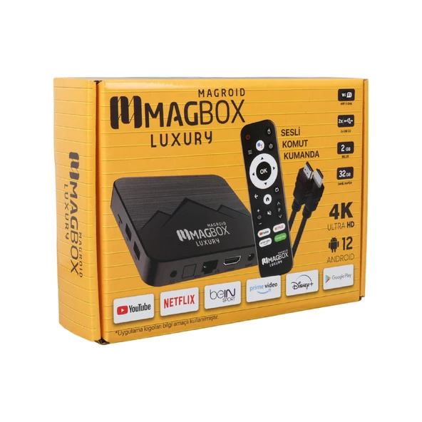 MAGBOX MAGROID LUXURY 32 GB HDD 2 GB RAM BLUETOOTH 5G SES KOMUT KUMANDALI ANDROID TV BOX - 3