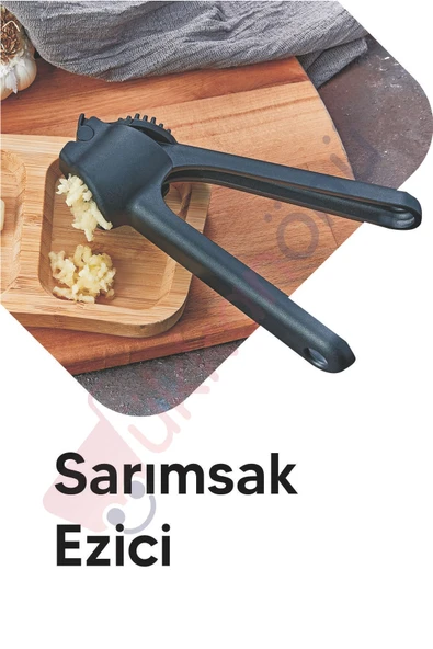 ARMESE Yuvarlak Şekil Sarımsak Ezici Pres Hazneli Sarımsak Rendesi Kp-129