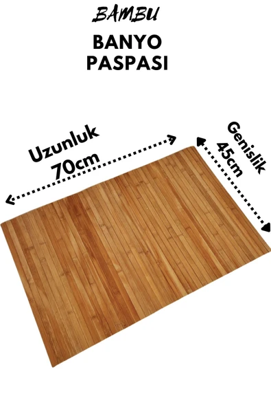 ARMESE Bambu Kaydırmaz Tabanlı Banyo Paspası/matı 70×45cm