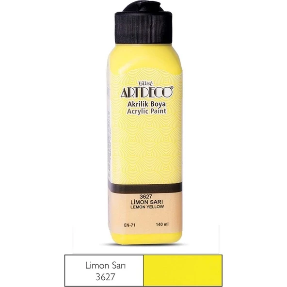 Artdeco akrilik boya 70R-3627 140 mm Limon Sarı