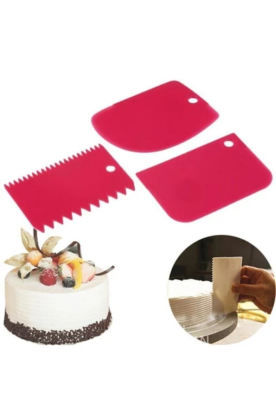 ARMESE 3'lü Hamur Kazıyıcı Set ( Kesici Kazıyıcı Dekoratör ) Kp-101