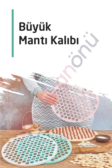 ARMESE Pratik Büyük Mantı Kalıbı Mantı Matik Hamur Kesme Aparatı 32 Cm. Kp-121