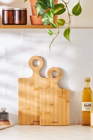 Karaca Dara 2'li Bambu Kesme Tahtası 33/39 Cm