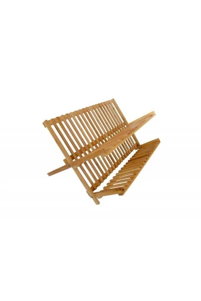 ARMESE Bambu Bulaşık Sepeti Doğal Bambu Tabaklık Bulaşıklık 42 cm - 2