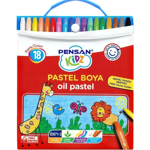 Faber-Castell Pastel Boya Pensan Kidz 18 Renk Çantalı (98121)
