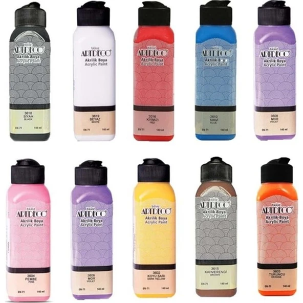 Artdeco Akrilik Boya 140 ml 10'lu