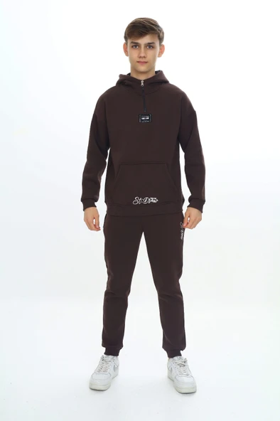 Toontoy Erkek Çocuk Kapüşonlu Eşofman Takım - 3