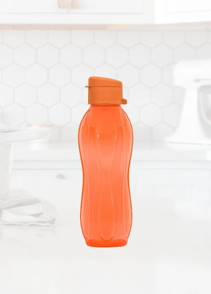 Matara Kapaklı Okul Suluğu Plastik Su Şişesi Turuncu 750 ml