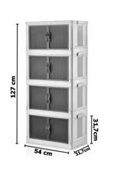 ARMESE Çok Amaçlı Dolap, Tekerlekli Taşınabilir Sebzelik, Organizer Antrasit - 4