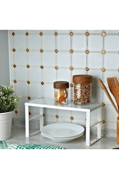 ARMESE Küçük Tezgah Üstü ,Lavabo Üstü Raf ,Dolap Içi Düzenleyici Raf, Bardak Rafı, Düzenleme Rafı Org-02